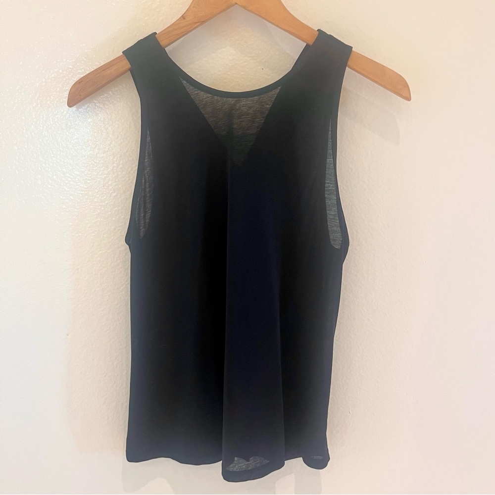 Lululemon Athletica Semi-Sheer Black Tank Top